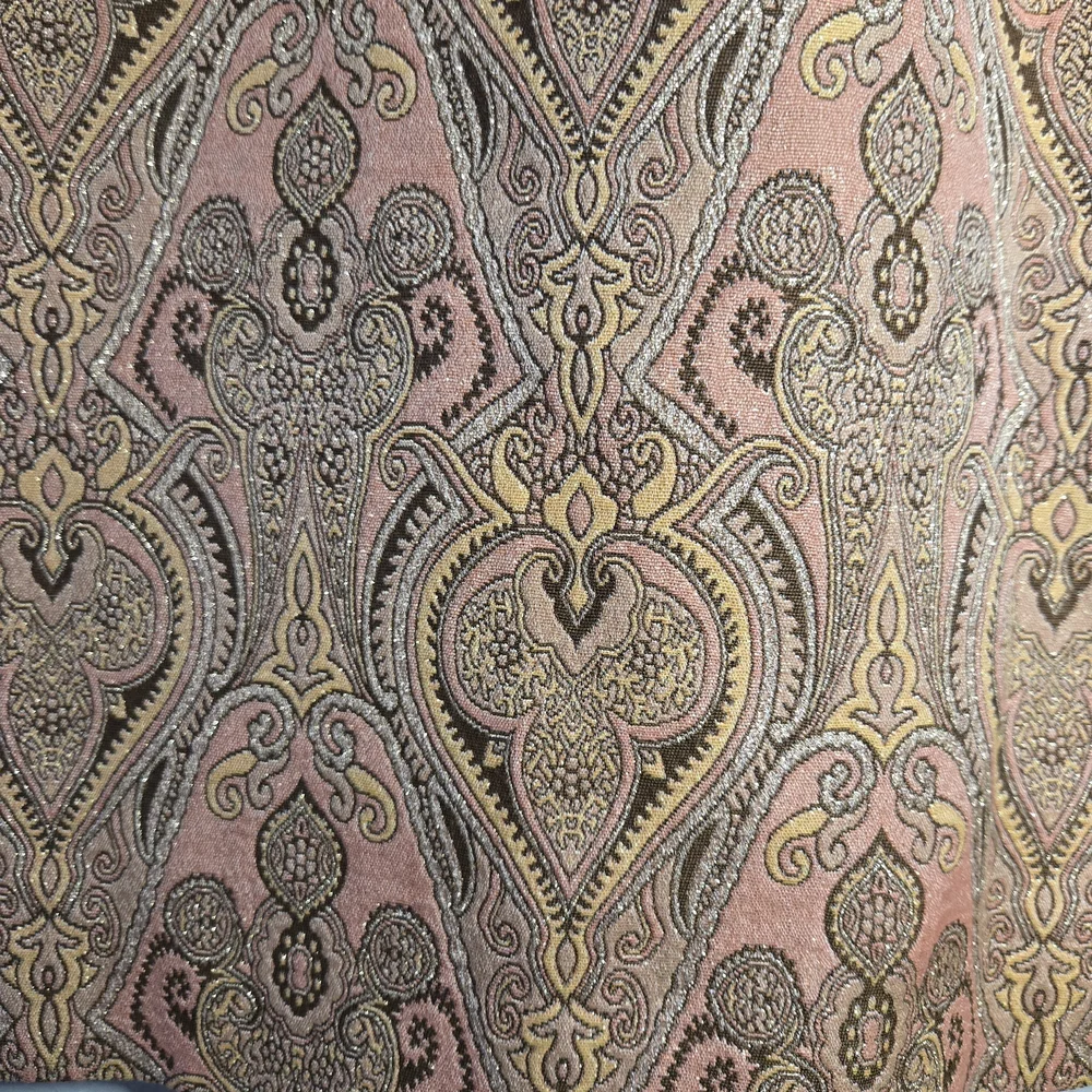 Talbots Silk Blend Paisley Pencil Skirt Plus Size 18W‎ Pink Gold Jacquard
